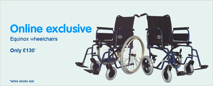 Online exclusive Equinox Wheelchairs for only one hundred and thirty pounds